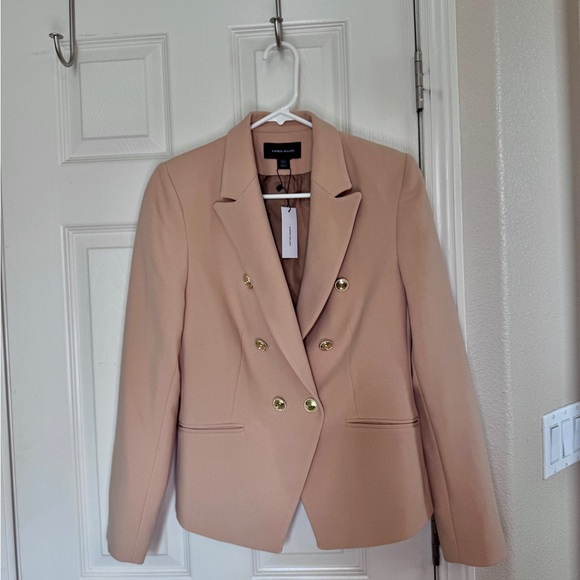 💥💥Clearance💥💥 Karen Millen Tailored Button Military Double-Breasted Tan Blazer - Picture 5 of 13